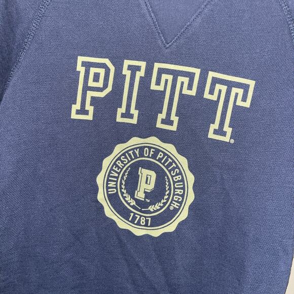 Vintage League Washed Fleece University Of Pittsburgh Sweatshirt S Academia Y2K - Picture 2 of 11